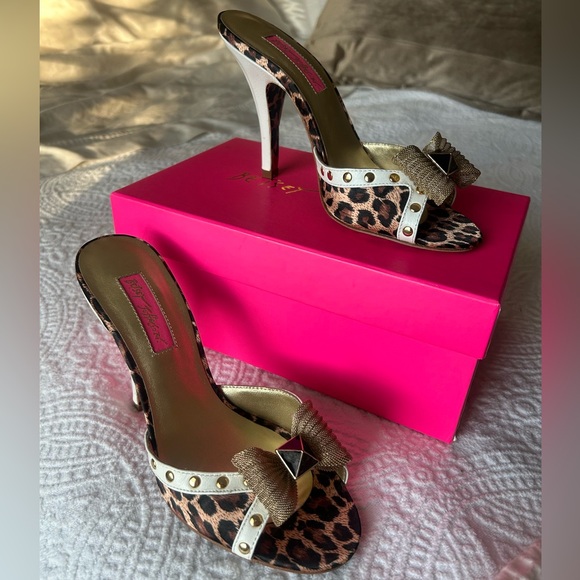 Betsey Johnson Leopard Print High Heels